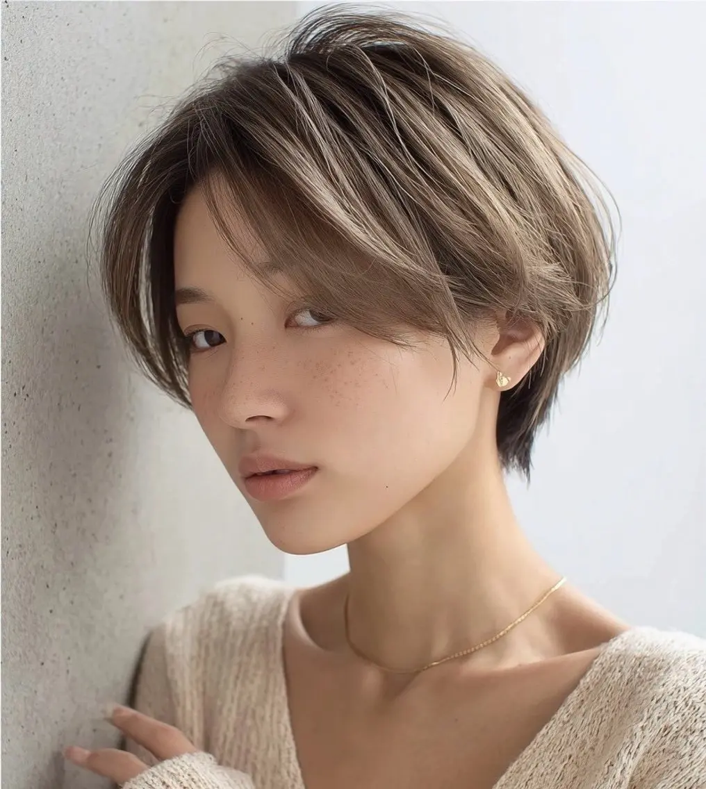 ショート ショートヘア カット 髪質改善/艶カラー /透明感/石田桃子のヘアスタイル