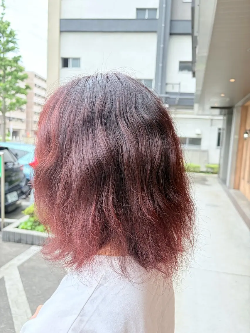 ミディアム カラー キッズ ミディアムパーマ ブラウンカラー ヘアカラー カラーモデル募集中/ 戸部ありすのヘアスタイル