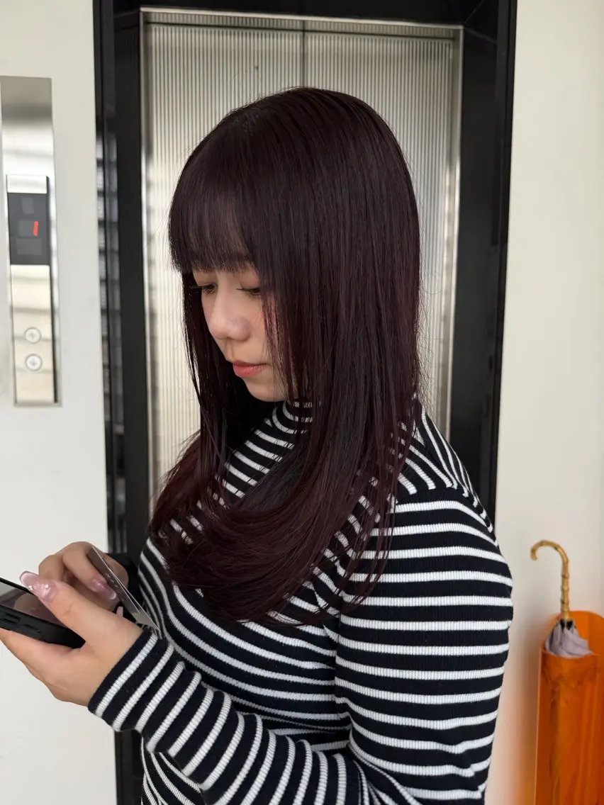 セミロング レイヤーカット カット ヘアカラー トリートメント 透明感カラー /sayakaのヘアスタイル