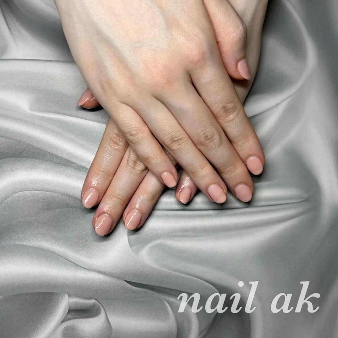 ネイル ピンク ピンクベージュ ハンドネイル ak nail .のネイルデザイン