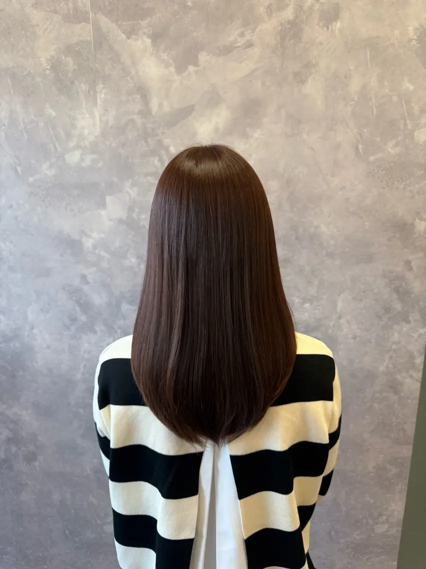 セミロング ピンクブラウン 宮崎 風花のヘアスタイル