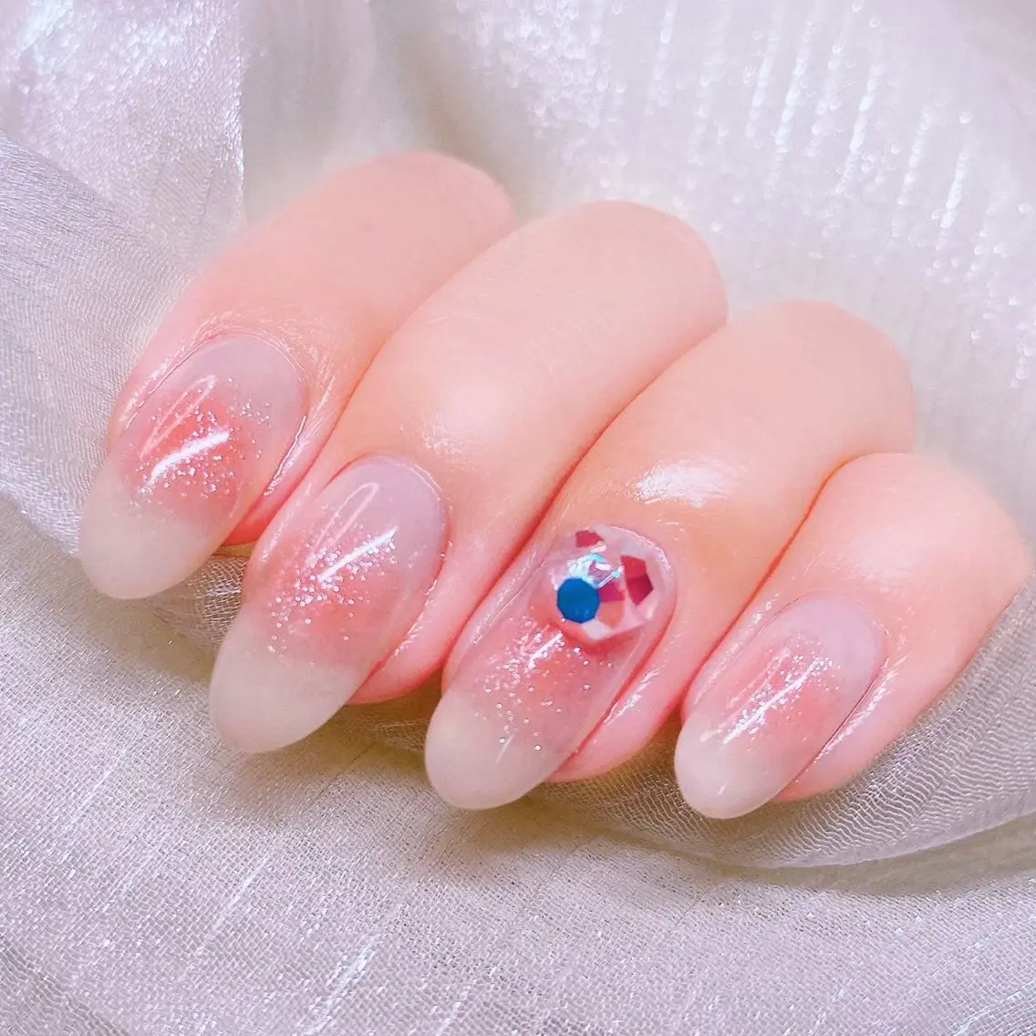ネイル 長さ出し ハンドネイル Nailist suzuのネイルデザイン