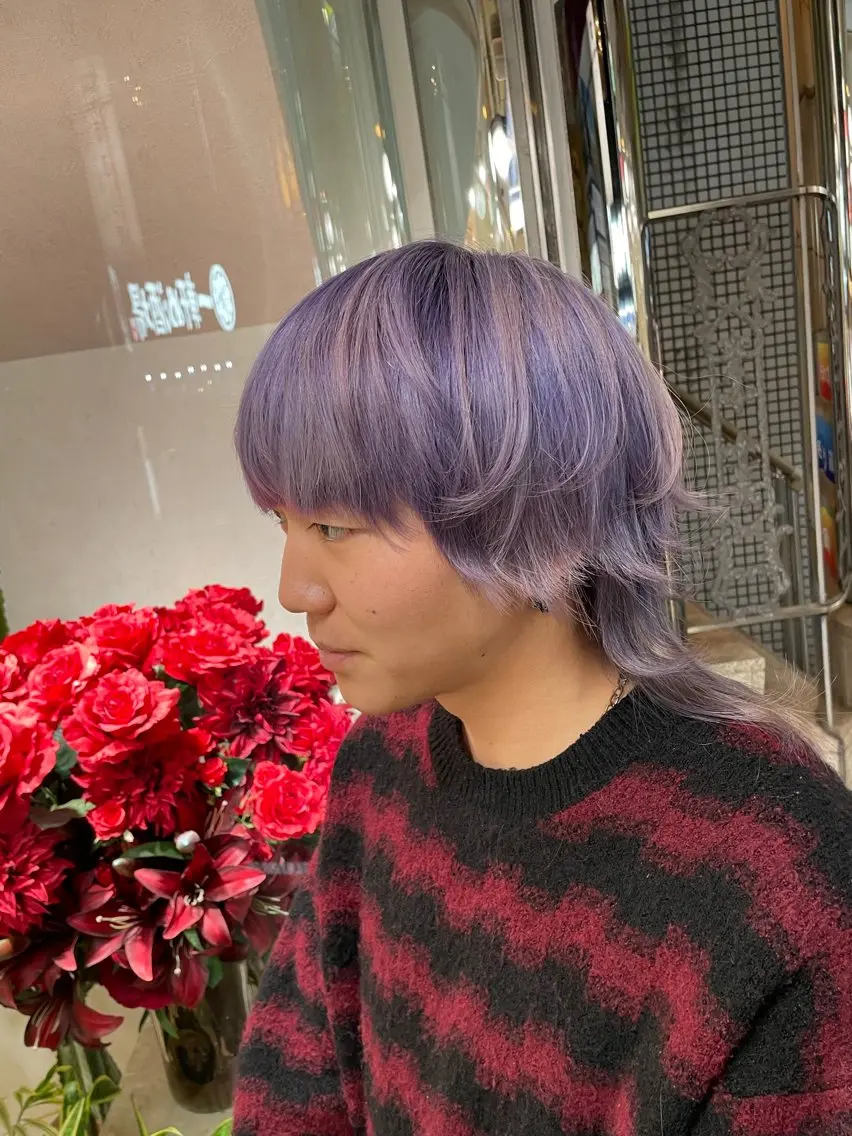 メンズ カット ヘアカラー トリートメント ⚜️ウルフカット⚜️ タナミ ミハルのヘアスタイル