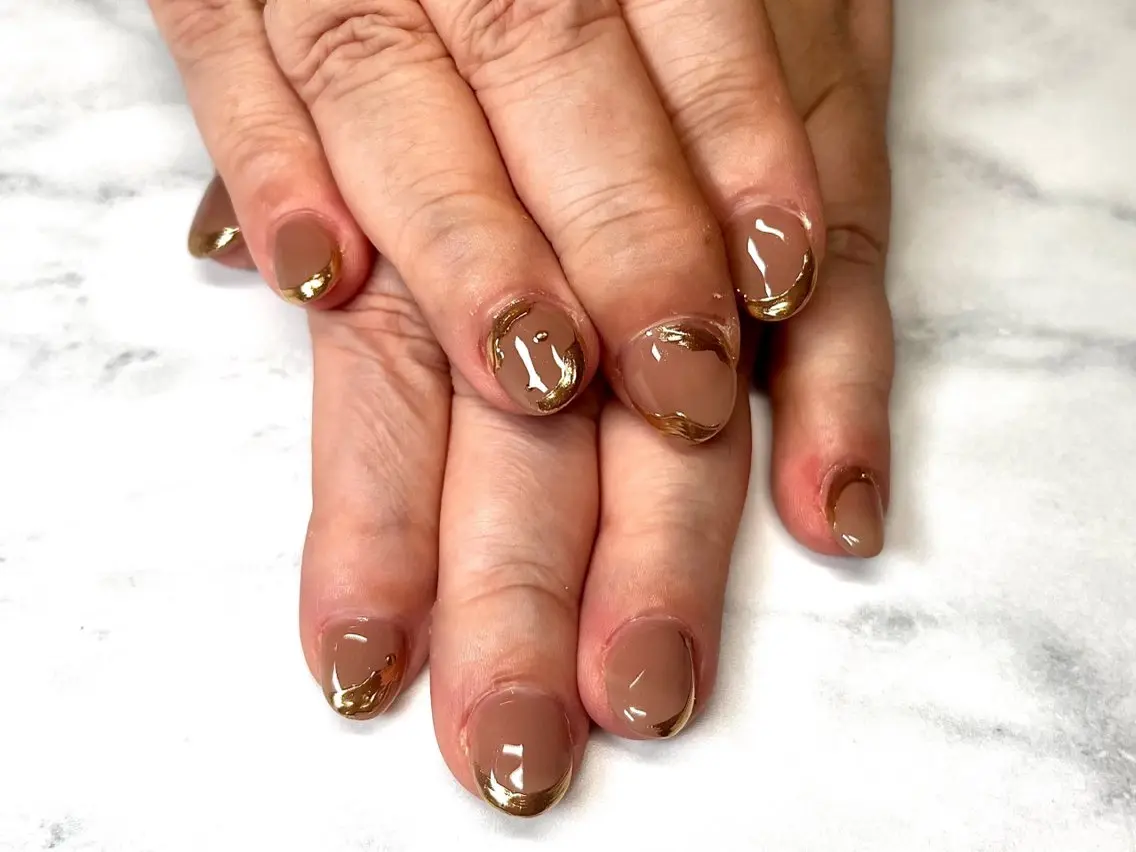ネイル 長さ出し ジェルネイル ニュアンスネイル スカルプネイル ショートネイル T&A nailのネイルデザイン