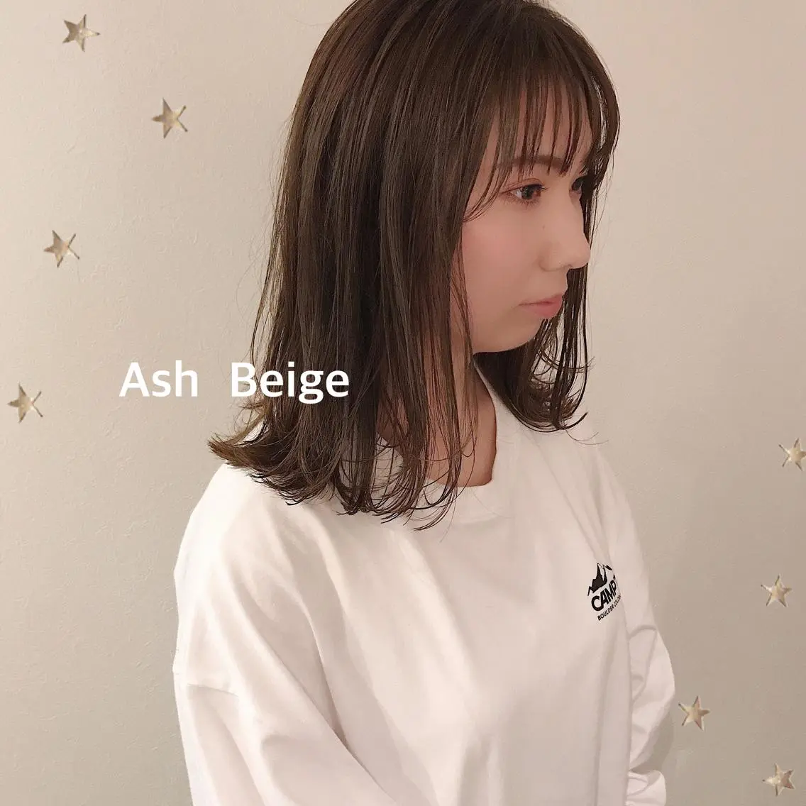 ミディアム カラー カット ヘアカラー 市川 千夏のヘアスタイル