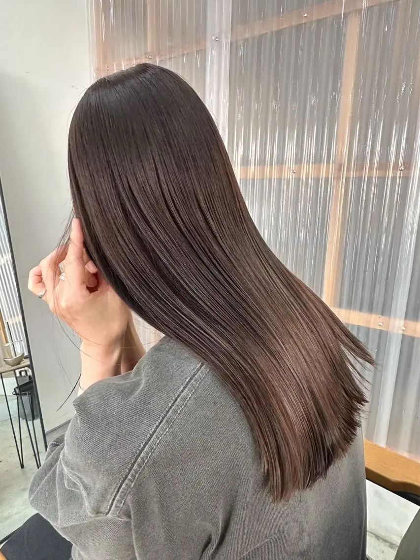 ロング カラー カット ヘアカラー トリートメント まさと/ヘーゼルベー ジュ/レイヤーカットのヘアスタイル