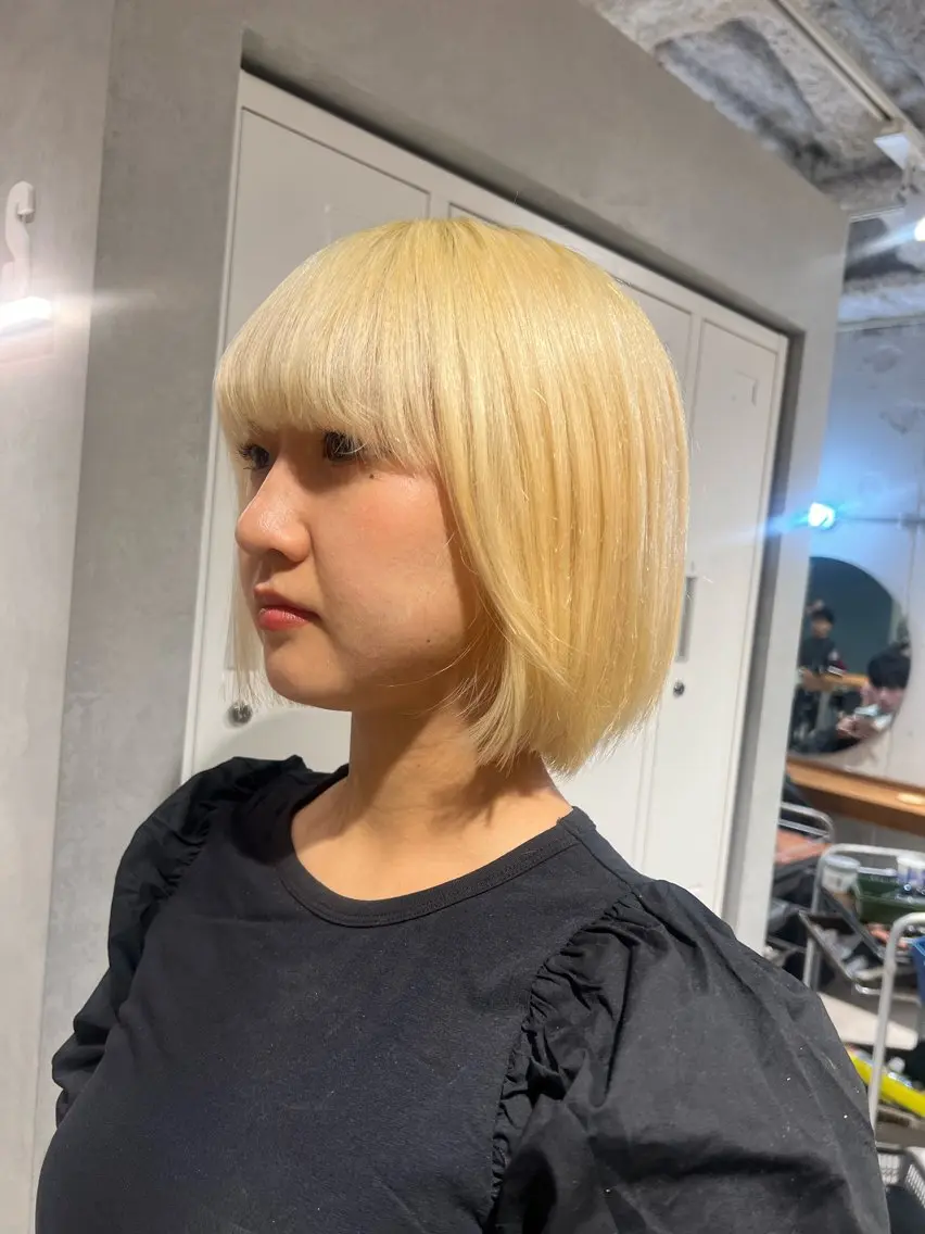 カラー 抜きっぱなしブロンド ブロンド カット ヘアカラー トリートメント 🎀夏秋/レイヤー/ 透明感カラー🎀のヘアスタイル