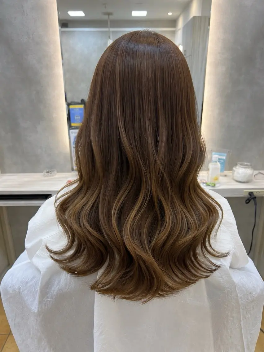 ロング カット ヘアカラー トリートメント 門脇 真生人のヘアスタイル