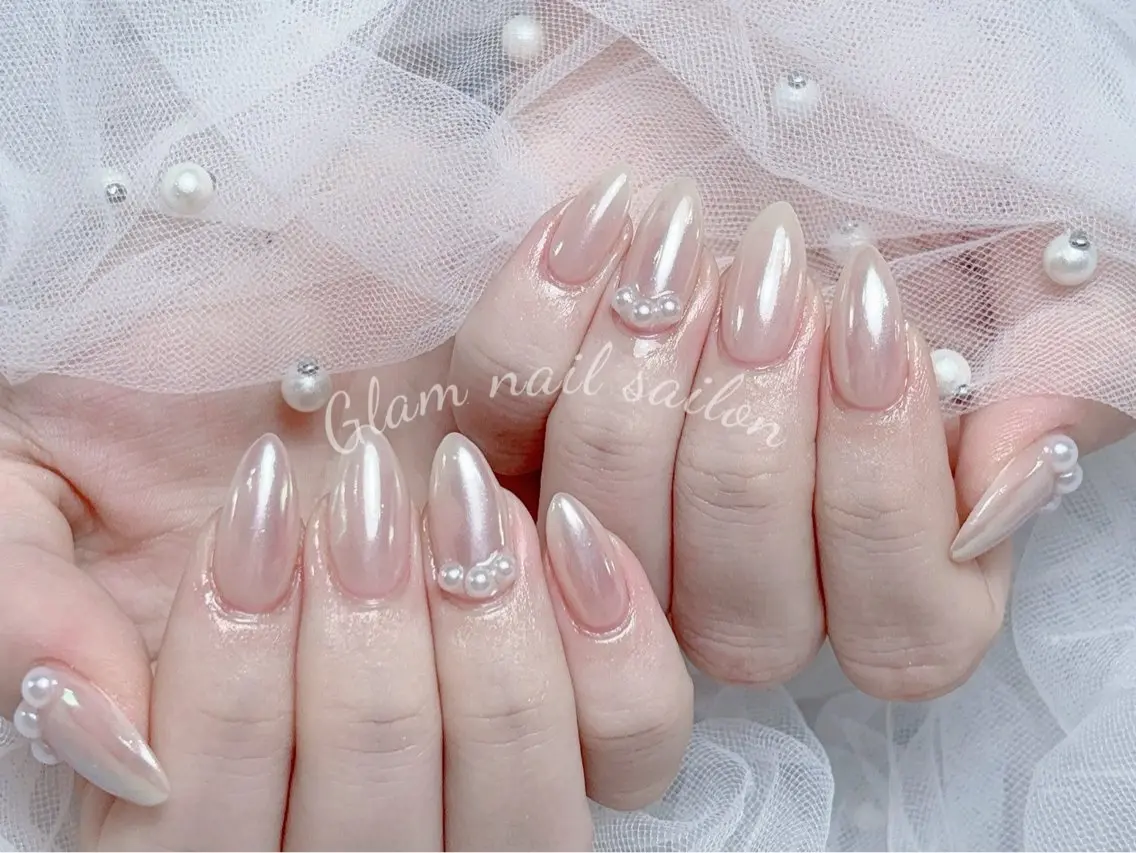 ネイル エツメ💅 長さだし🎀デザインのネイルデザイン