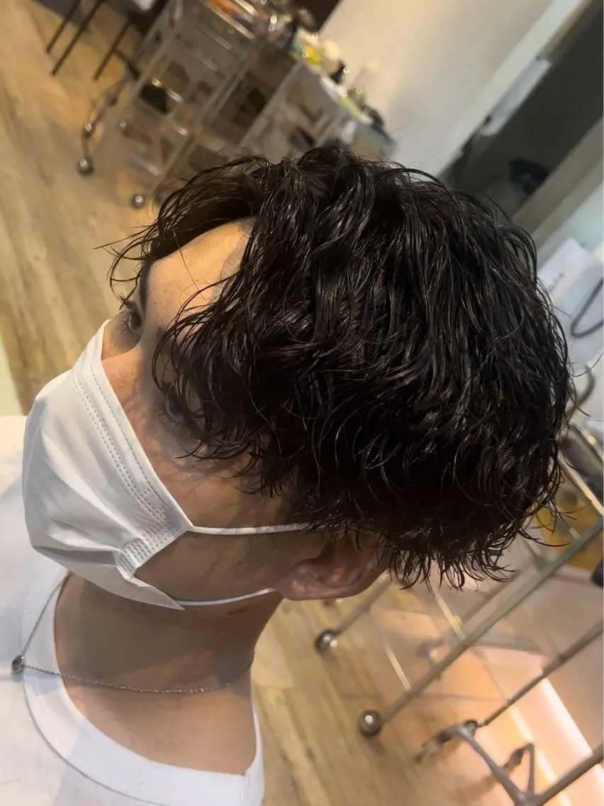 パーマ メンズ マッシュ 波巻きパーマ カット パーマ トリートメント fifth かいとのヘアスタイル