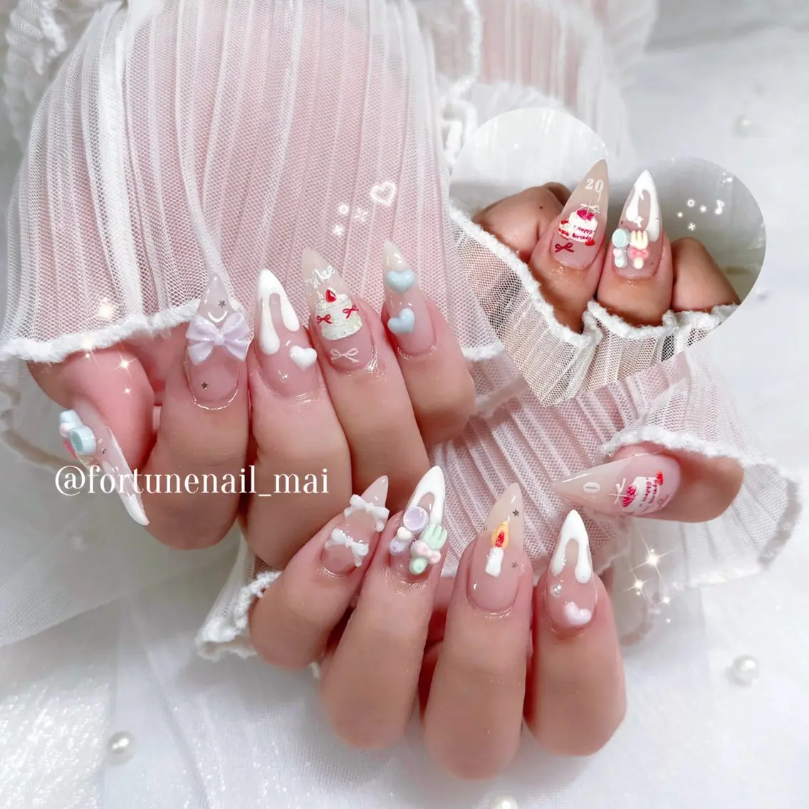 ネイル 持ち込み ハンドネイル 🎀Mai 🎀8/31🈳✩.のネイルデザイン