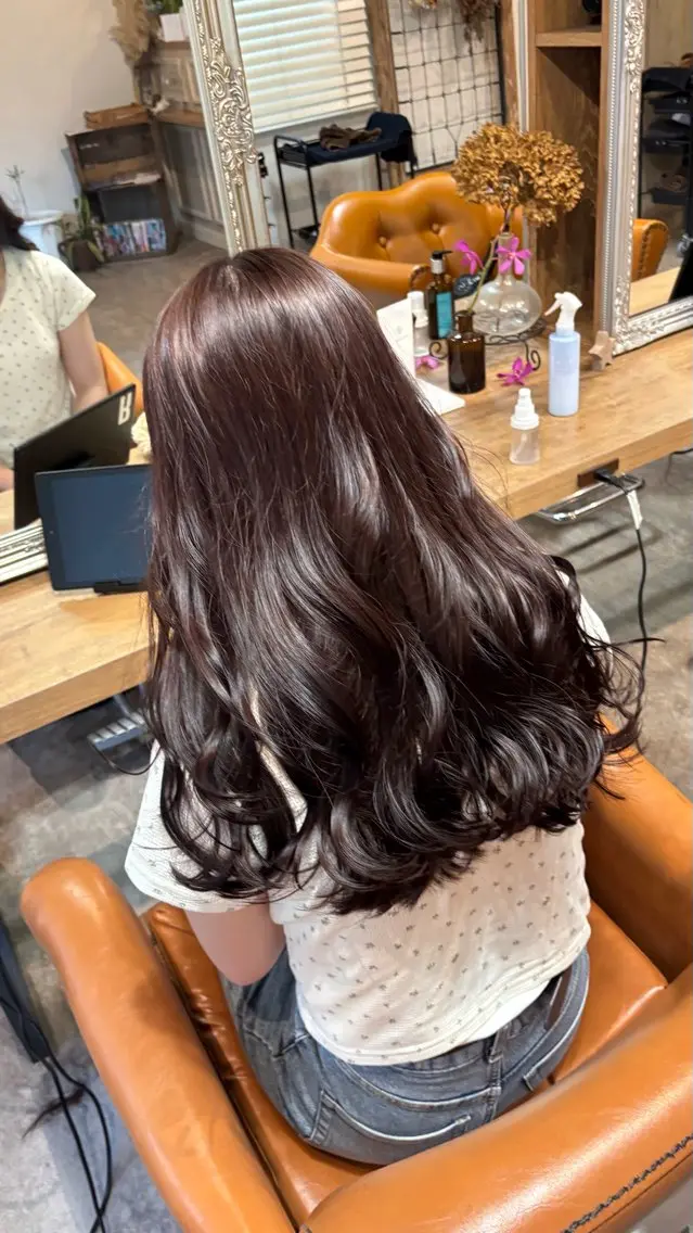 ロング カラー カット ヘアカラー トリートメント HARE nene🐿🍡のヘアスタイル