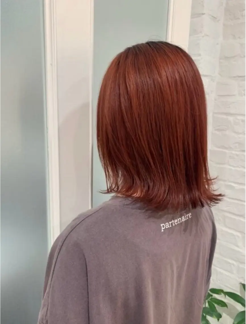 ミディアム カラー 貴島 由捺のヘアスタイル