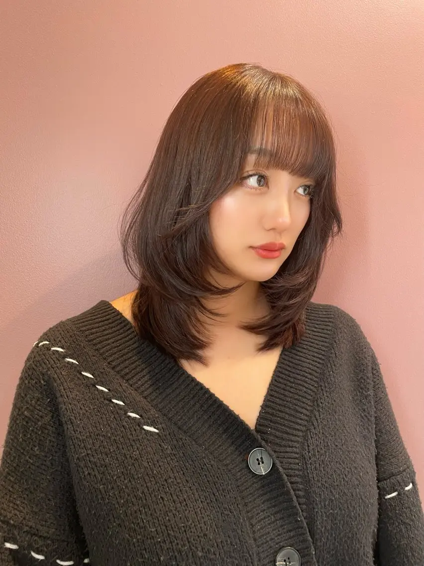 ミディアム カット トリートメント 韓国✖️網紅🖤 パーマYURIYAのヘアスタイル