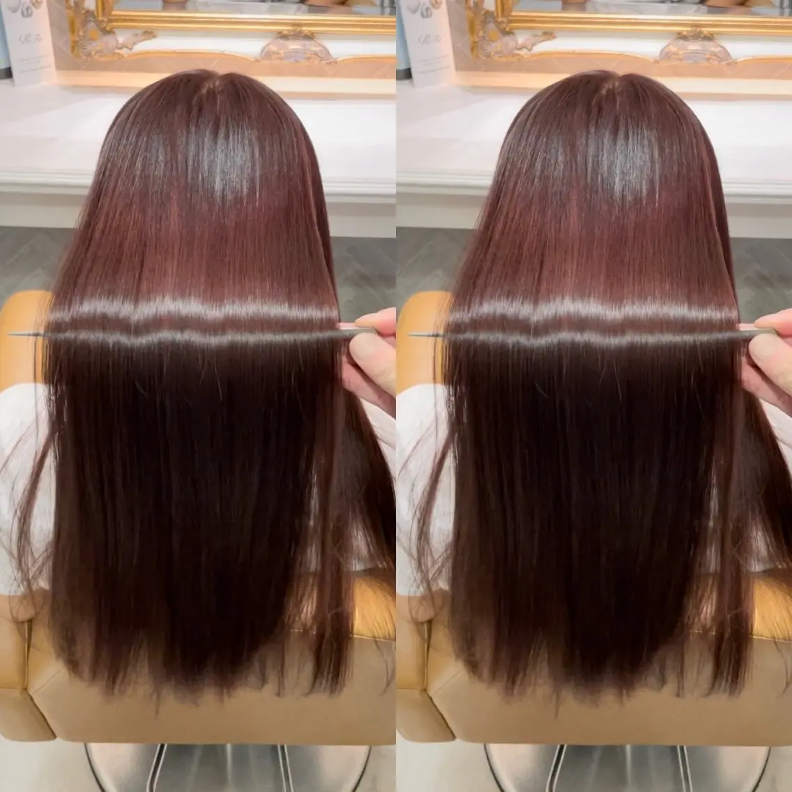 ロング 美髪縮毛矯正🩶 髪質改善/Shinaのヘアスタイル