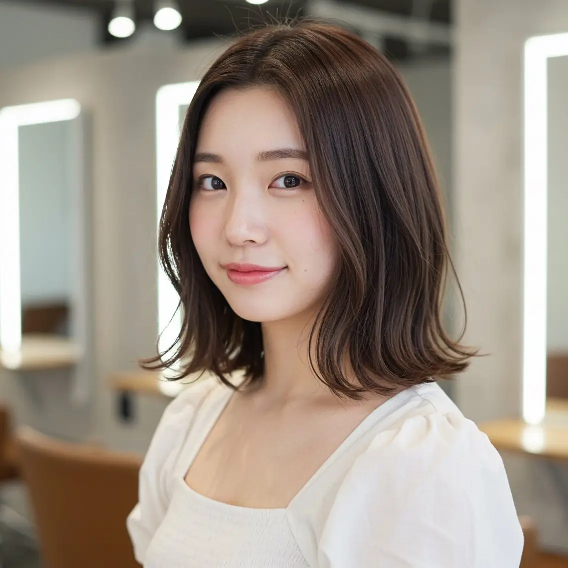 ミディアム 似合わせボブ✖️ 韓国レイヤー✨小関のヘアスタイル