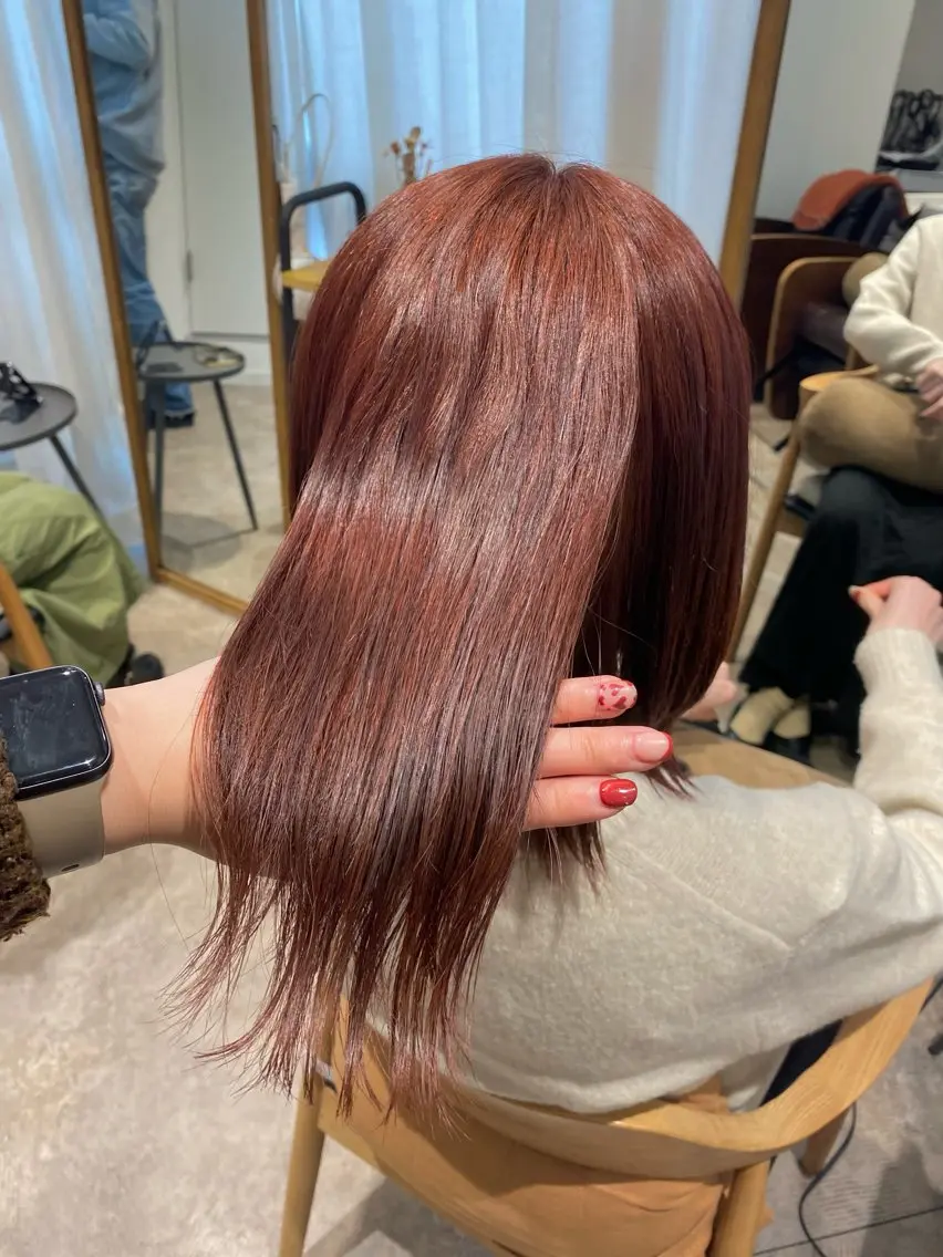 ミディアム カラー ヘアカラー 透明感カラー/韓国 ヘア🩶yuri🩵のヘアスタイル