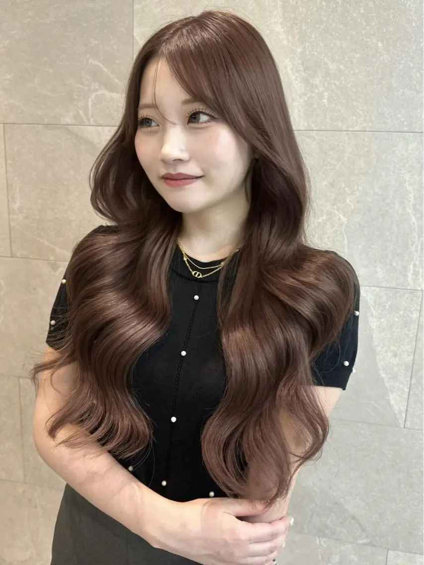 ロング カラー ブラウンカラー ヘアカラー トリートメント 🍒さき🍒大宮/ 透明感カラーのヘアスタイル