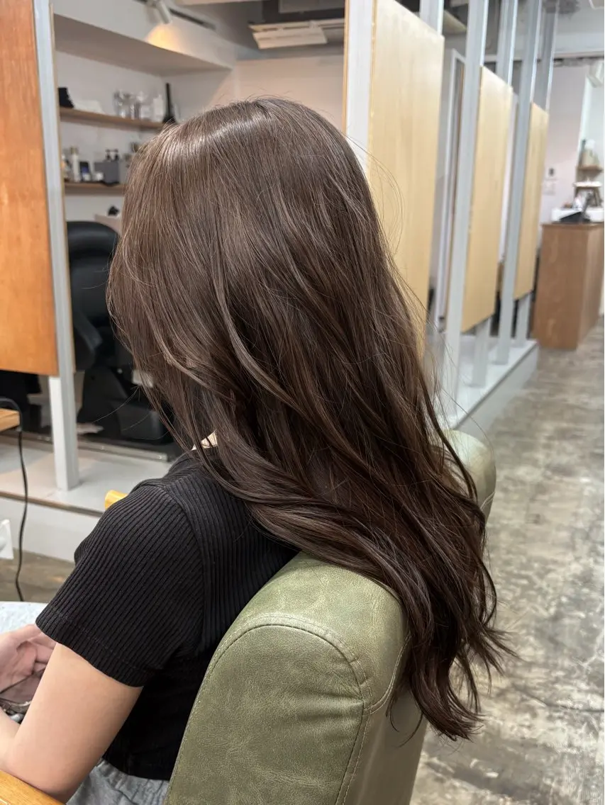 ロング カラー カット ヘアカラー トリートメント まさと/ヘーゼルベー ジュ/レイヤーカットのヘアスタイル