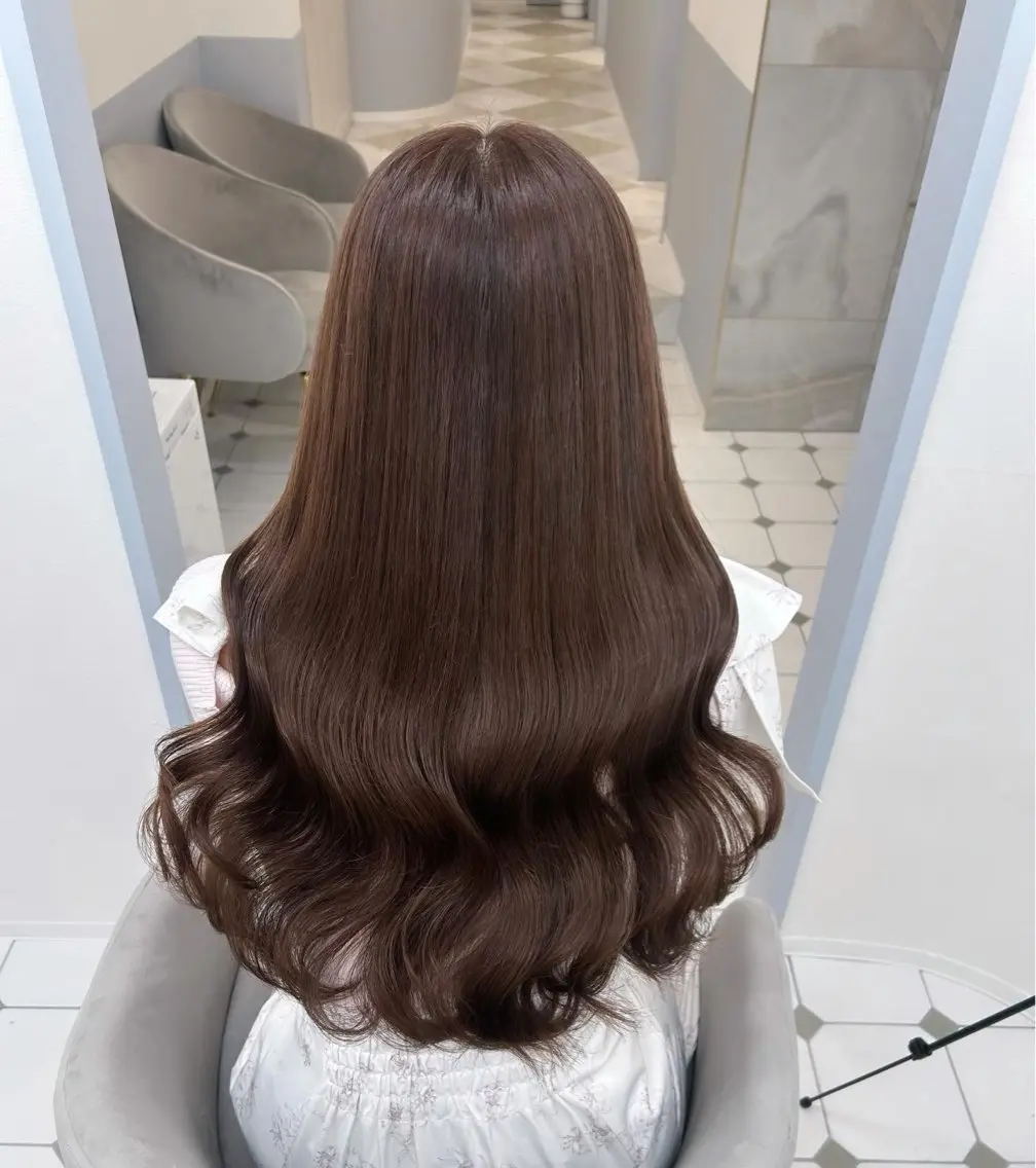 ロング カット ヘアカラー トリートメント 💎りあん/大須/栄 ブリーチなしWカラーのヘアスタイル