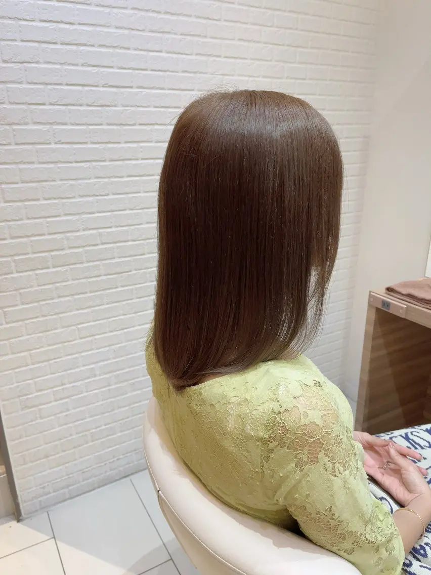 ミディアム カラー ベージュカラー ブリーチ 透明感カラー Fi-Ne原宿/プル エク指名No.1そらのヘアスタイル
