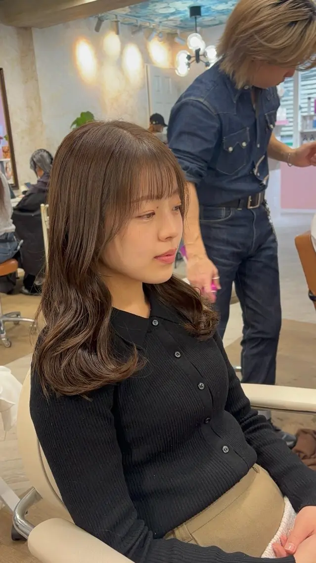 セミロング カット ヘアカラー トリートメント 髪質改善/ メンズカット・パーマのヘアスタイル