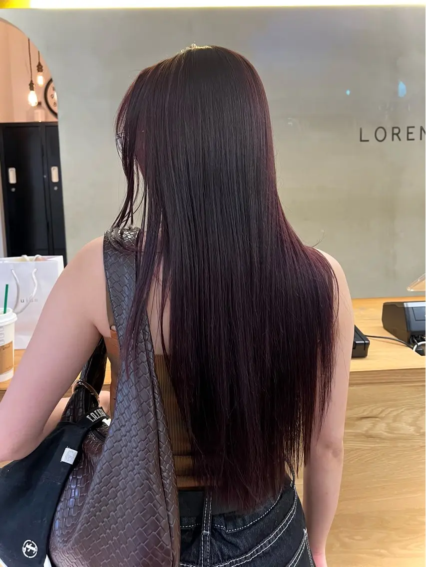 ロング 髪質改善 似合わせレイヤー ＆縮毛矯正のヘアスタイル