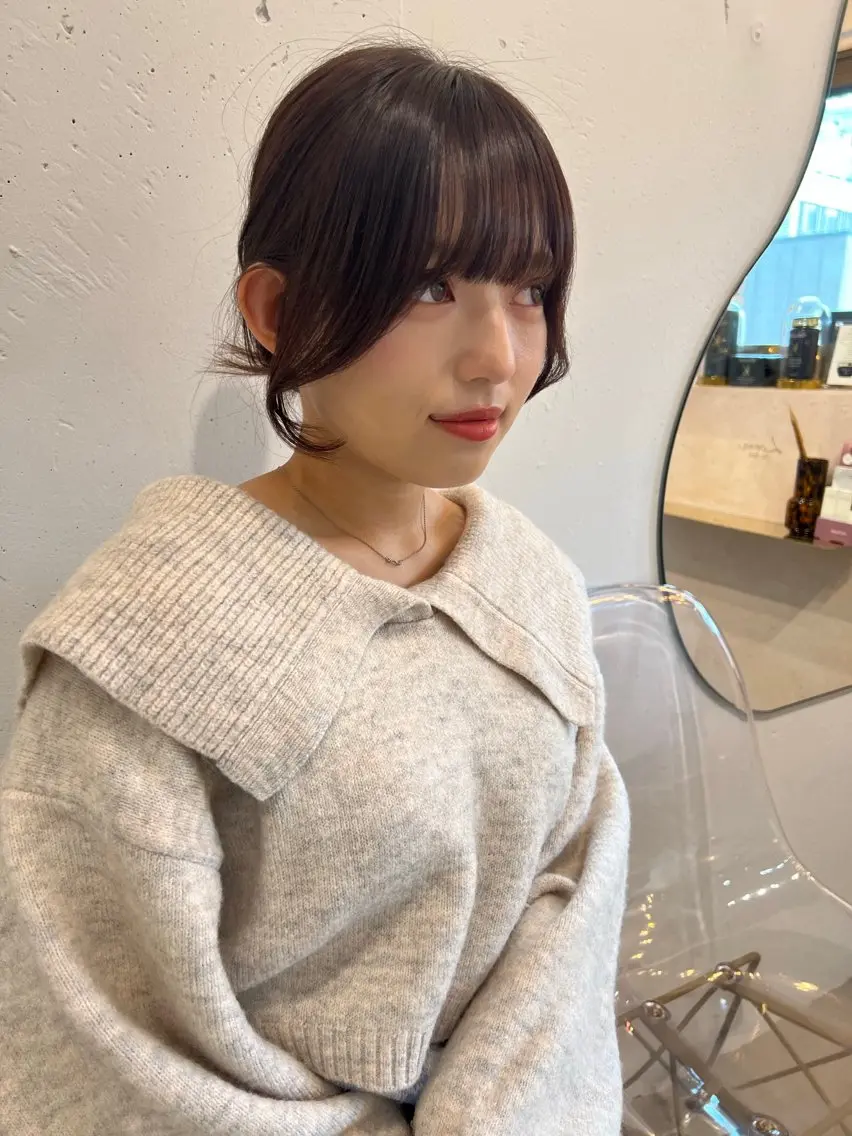 お出かけ前に可愛く🩵【お顔まわりカット+1ステップトリートメント+スタイリング】の写真