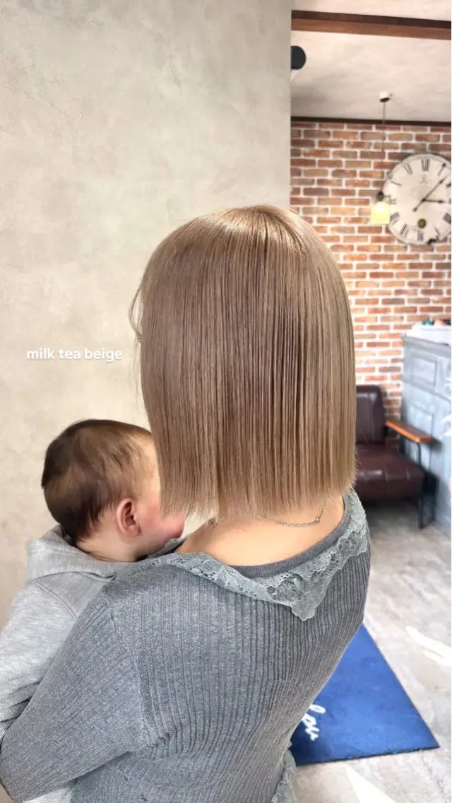ミディアム ヘアカラー unchouchou kanonのヘアスタイル