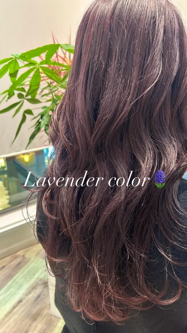 ロング カラー ラベンダーカラー カット ヘアカラー トリートメント k-two☁あべの/ パーマ/Touaのヘアスタイル