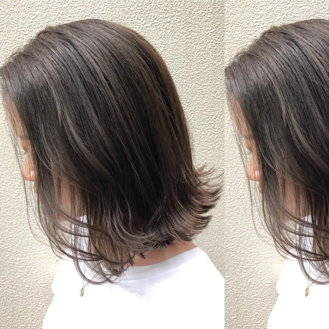 ミディアム カラー グレージュ カット ヘアカラー ツキノキ　ミナ 8月から西梅田店のヘアスタイル