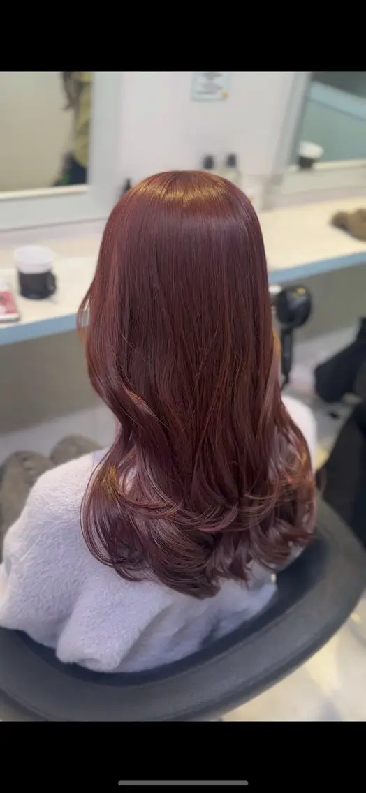 ロング カラー ヘアカラー トリートメント ♥️暖色カラ ー♥️由夏のヘアスタイル