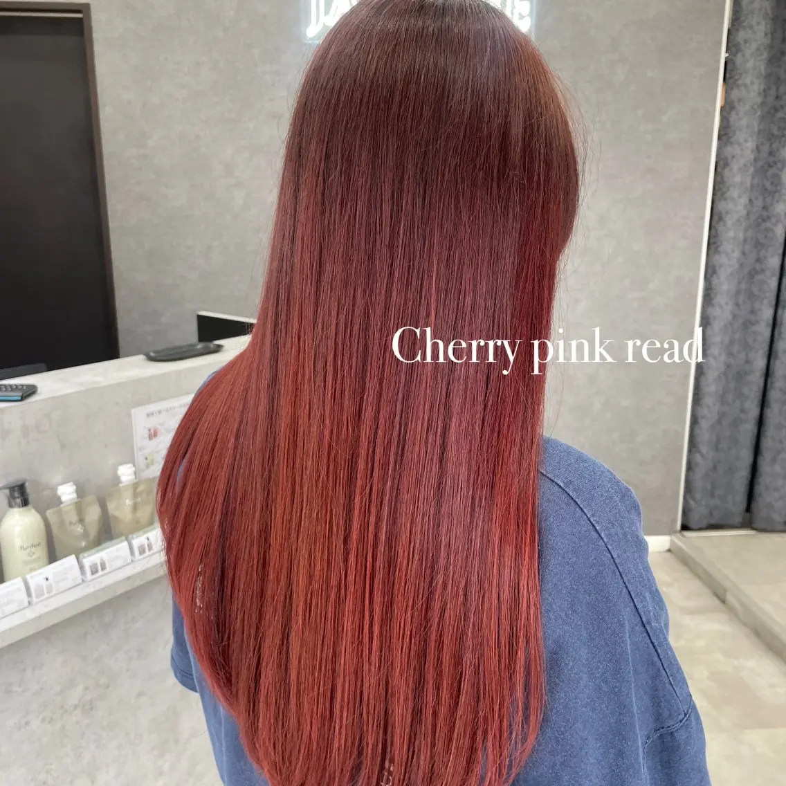 ロング カラー ピンクカラー レッドカラー THE2ND 大竹 瞳のヘアスタイル