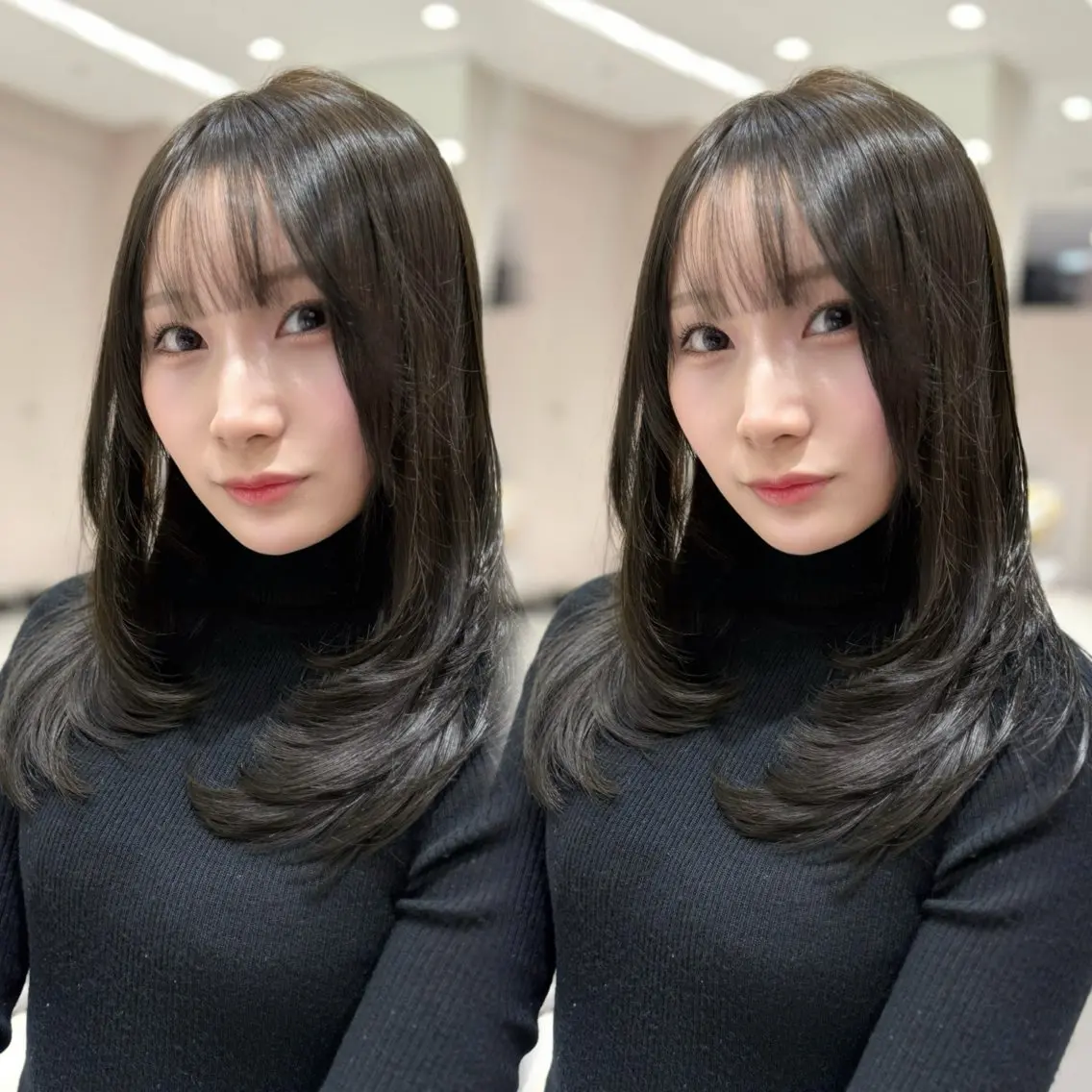 ロング カラー グレージュ オリーブグレージュ オリーブグレー 銀座/レイヤー/ 透明感カラー✨りくのヘアスタイル