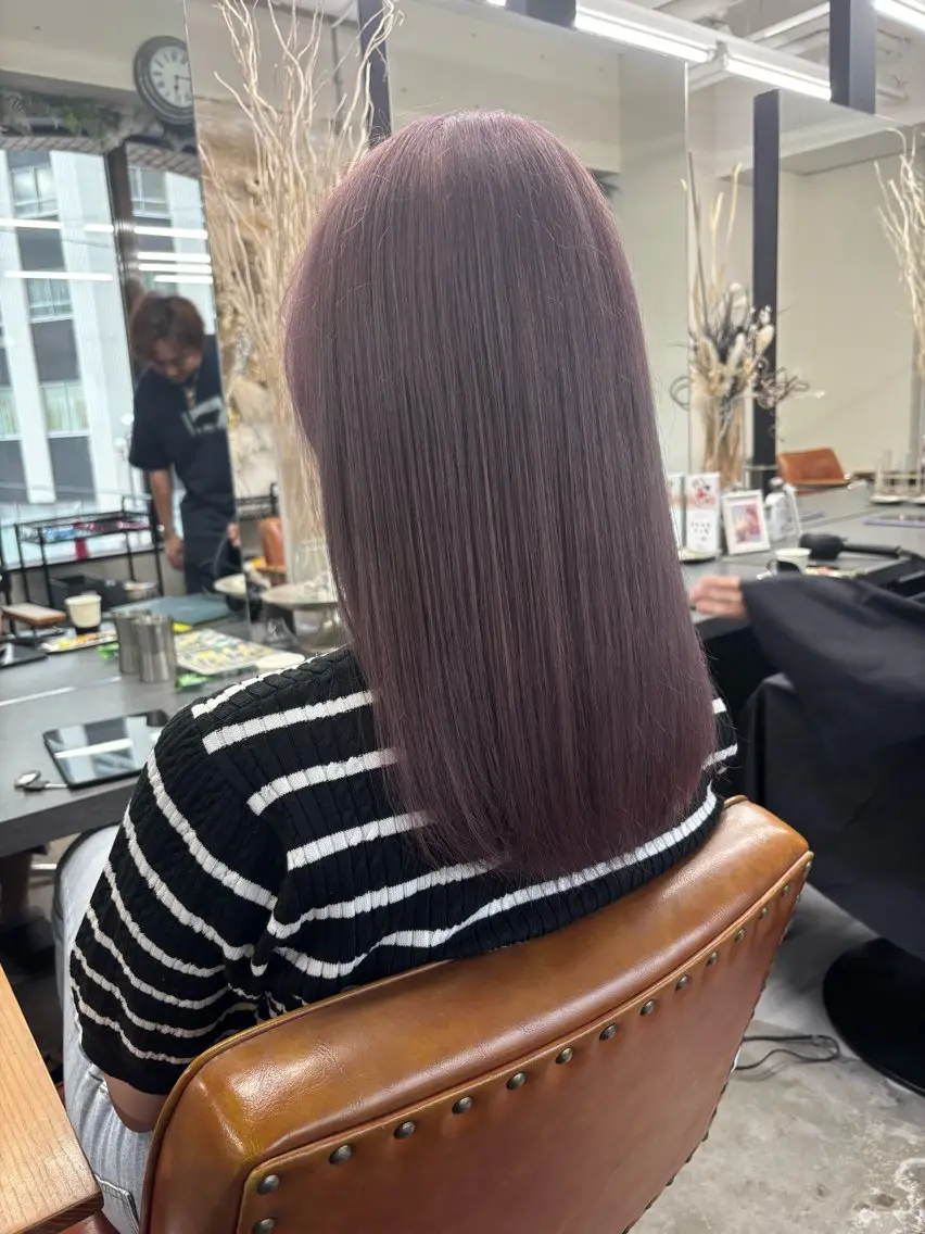 ロング カラー ラベンダーカラー ラベンダーピンク ピンクカラー ヘアカラー nico麻生　長谷川 裕月のヘアスタイル