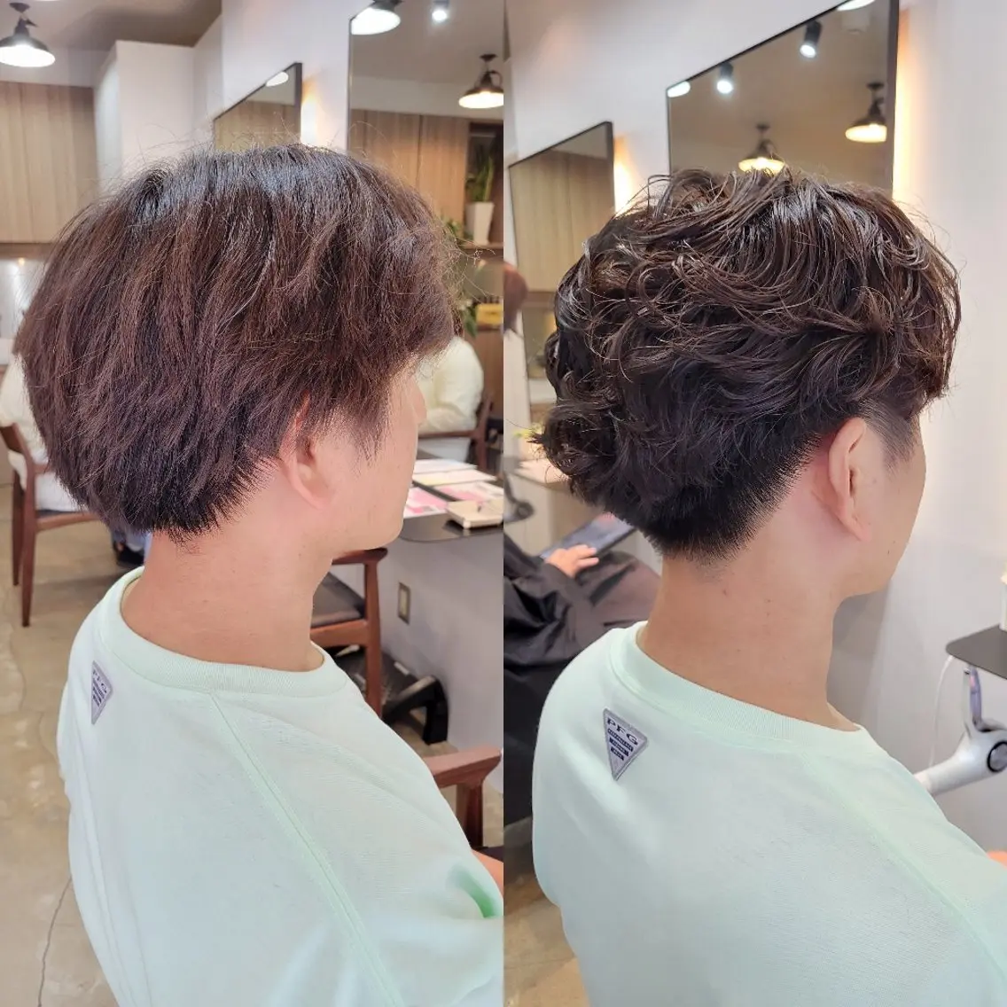 ショート パーマ メンズ メンズパーマ スパイラルパーマ カット パーマ 野村 果音(カノン)のヘアスタイル
