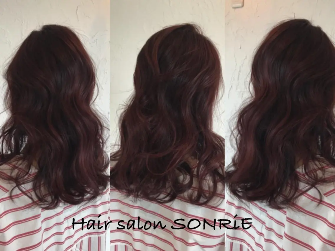 ミディアム カラー パーマ ヘアアレンジ メンズ 豊橋美容院 ソンリエのヘアスタイル
