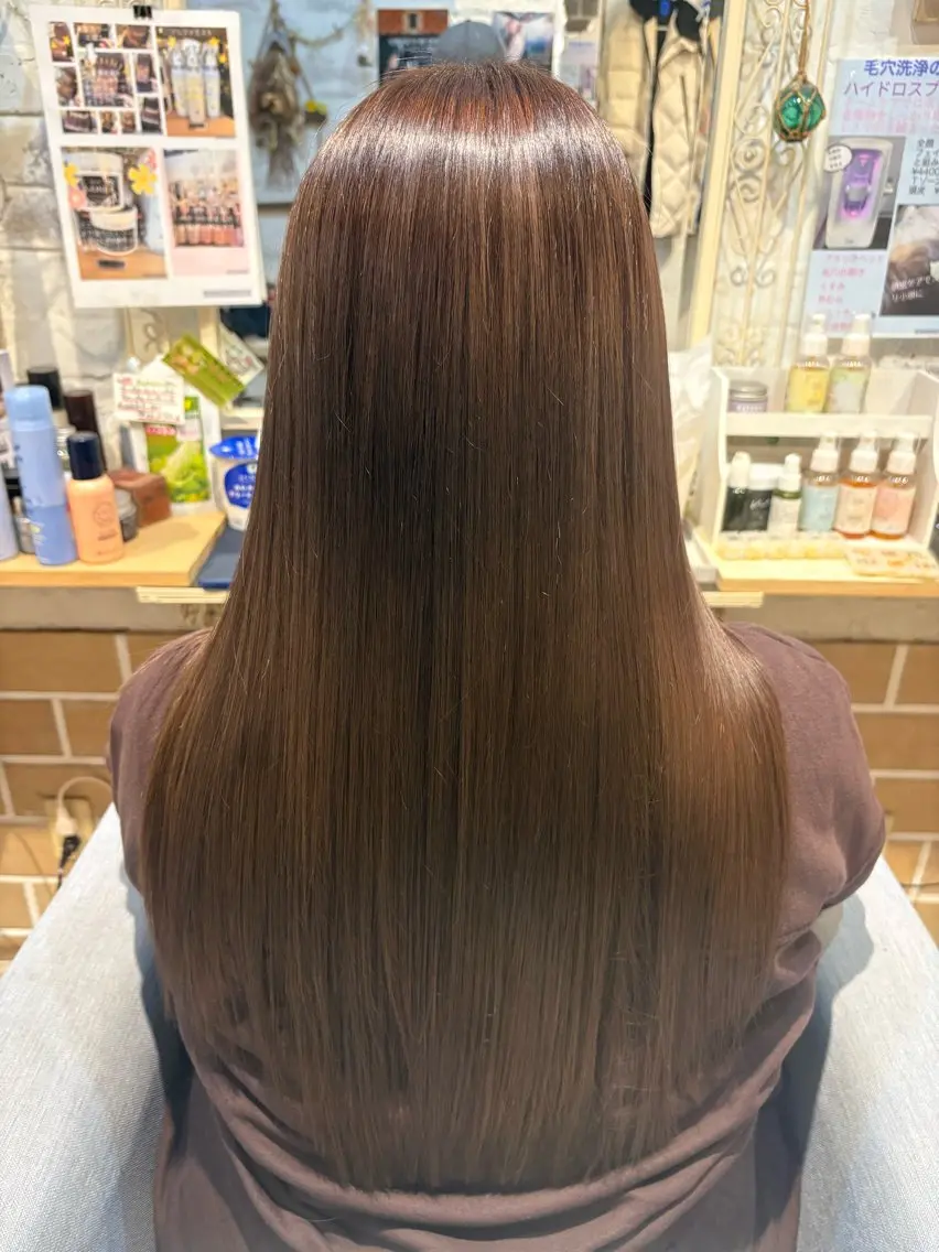 【極上のツヤ感✨】カット➕美髪オートクチュール縮毛矯正✨の写真