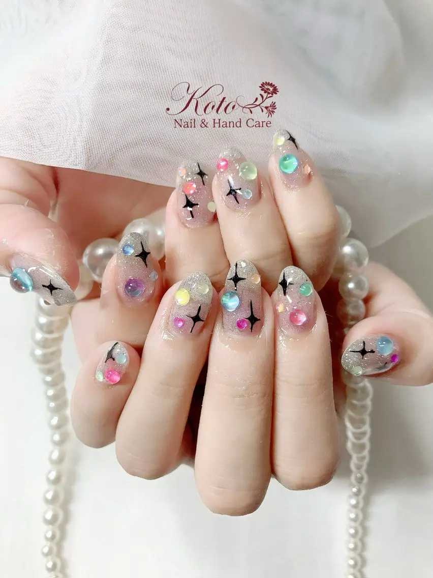ネイル 長さ出し ジェルネイル 持ち込み ニュアンスネイル 赤色 ハンドネイル Nail Salon KOTOのネイルデザイン