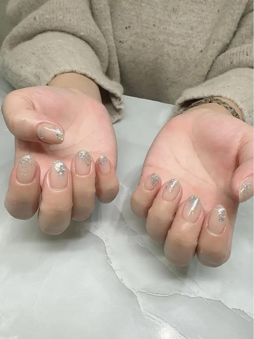 ネイル ラメ(グリッター) ｎｙａｓｕ ｎａｉｌのネイルデザイン