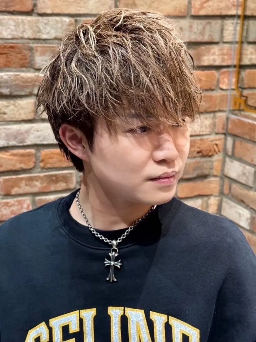 ミディアム メンズ 柴田 嘉文のヘアスタイル