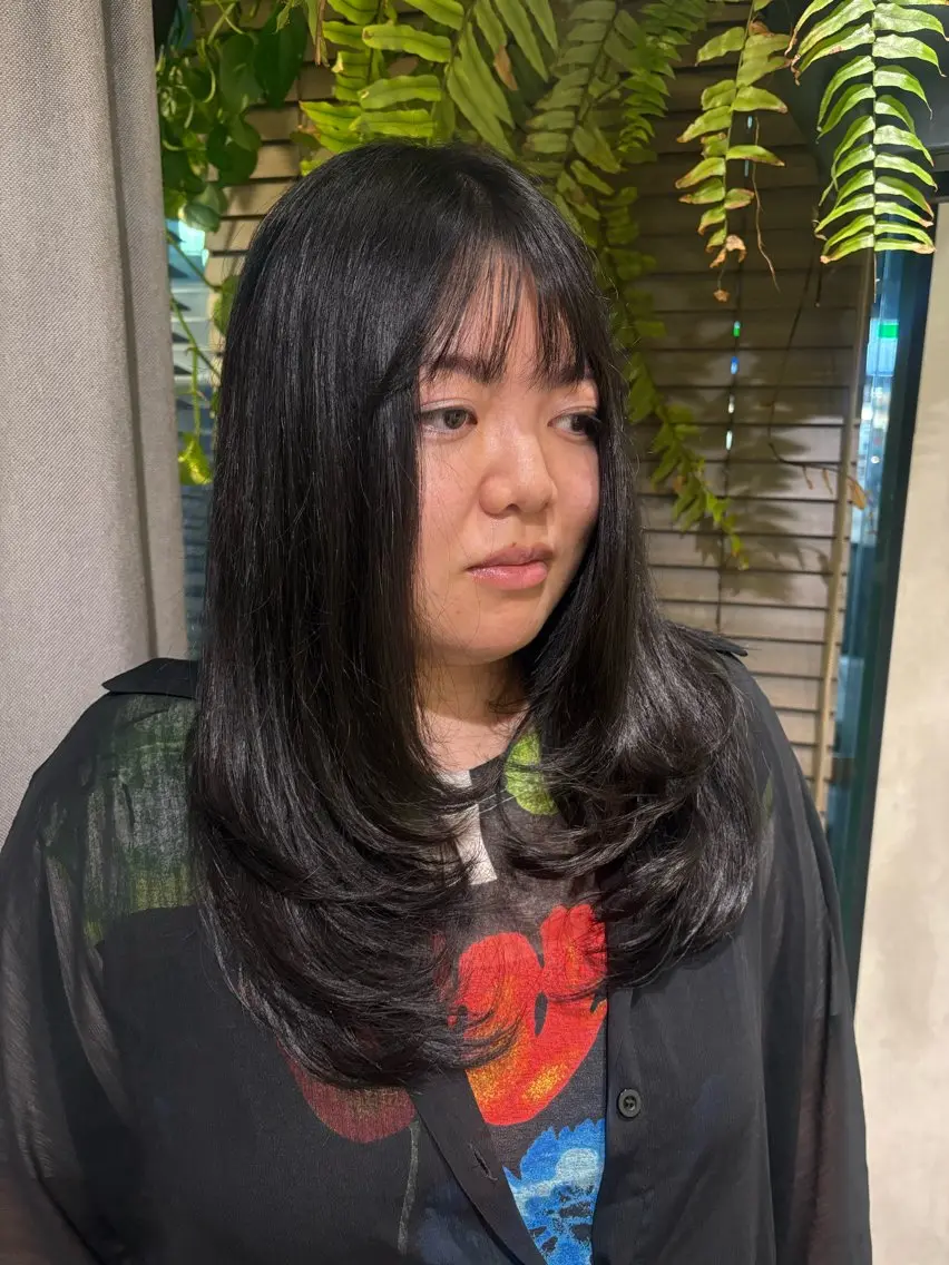 ロング 馬場 彩のヘアスタイル