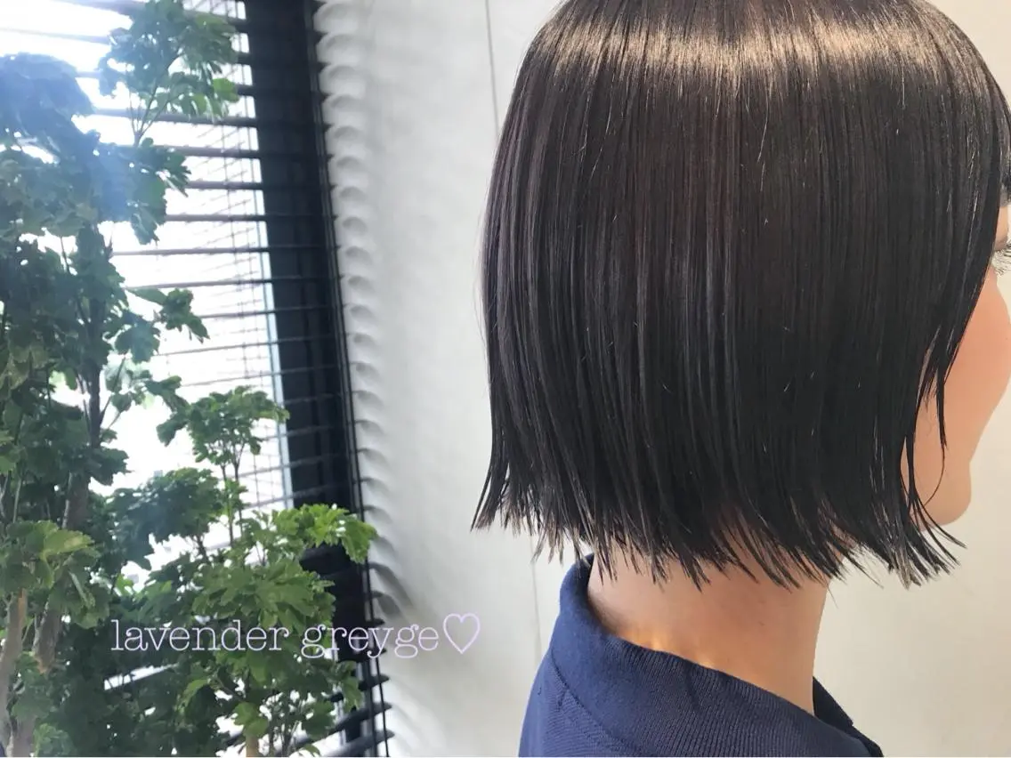 ミディアム カラー ヘアアレンジ ブリーチ グレージュ ブリーチなしカラー オリーブ透明感カラー 表参道/MIKUのヘアスタイル