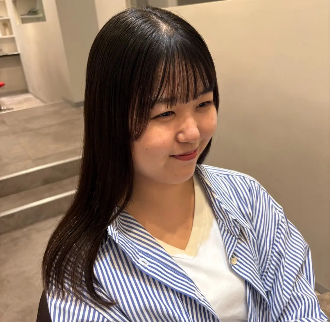 ロング 縮毛矯正 カット 縮毛矯正 山下ちひろ/髪質改善 /メンズ/縮毛矯正のヘアスタイル