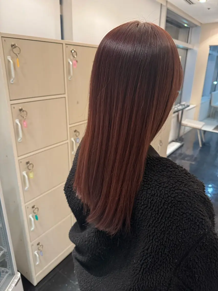 ロング カラー ピンクカラー ヘアカラー 木村 詩渚のヘアスタイル