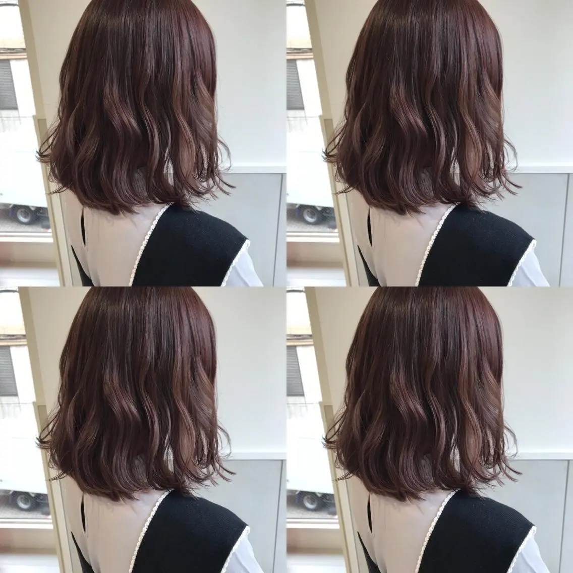 ミディアム カラー カット ヘアカラー トリートメント 小栗 麻衣のヘアスタイル