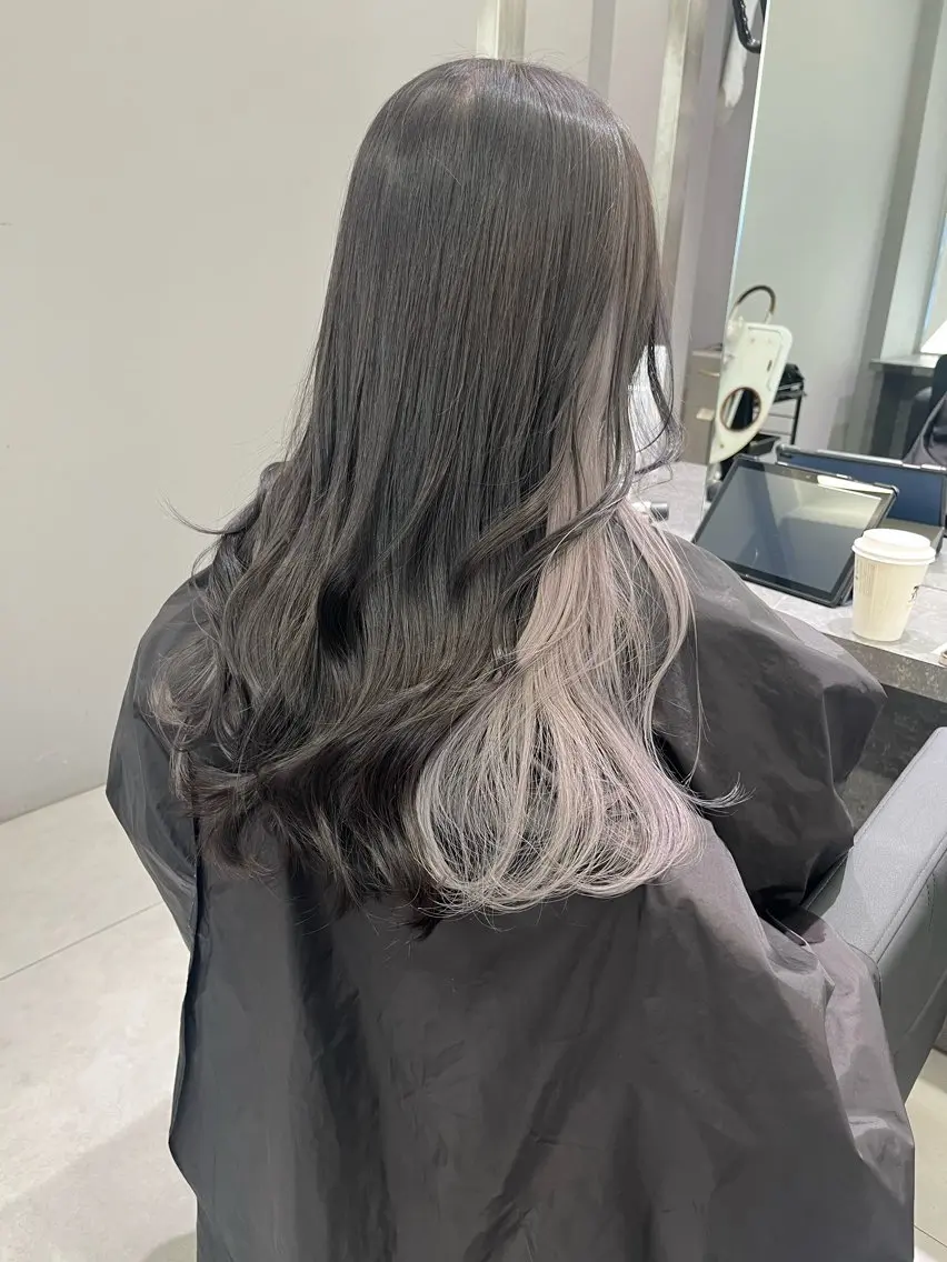 ロング カラー ブリーチ ヘアカラー ケアブリーチ 若杉圭大のヘアスタイル