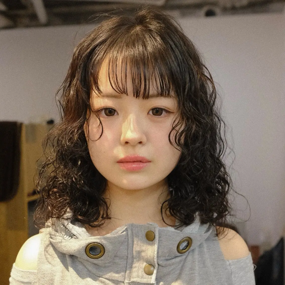 ミディアム パーマ カット パーマ レディースパーマ🍭 /福島駅/りなのヘアスタイル