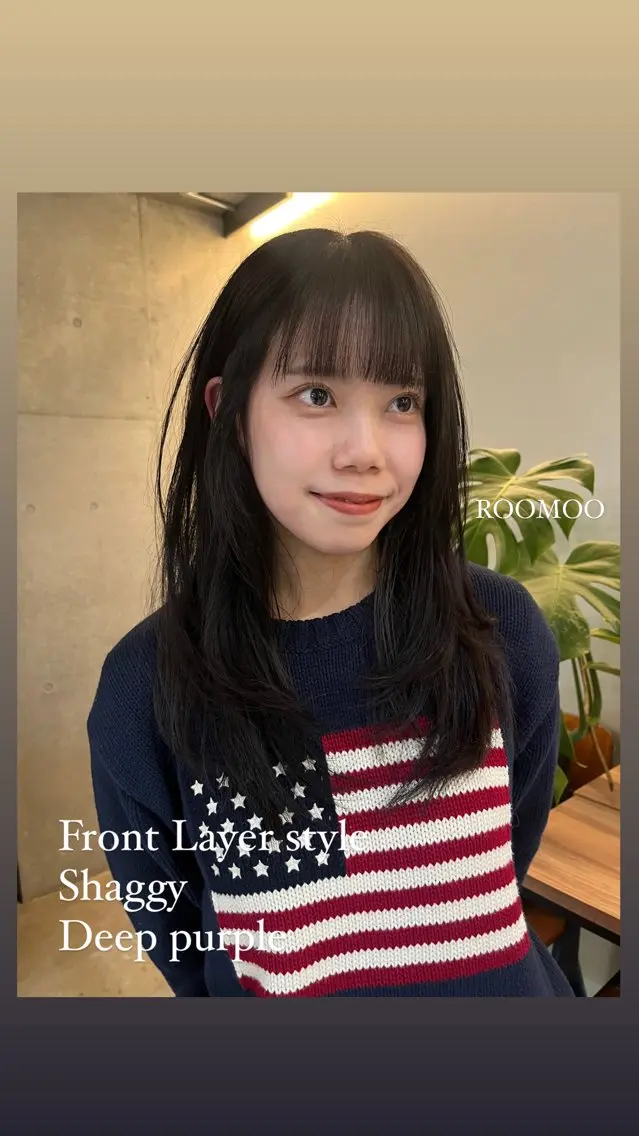 セミロング カット ヘアカラー レイヤーカット\ウル フ chinatsuのヘアスタイル