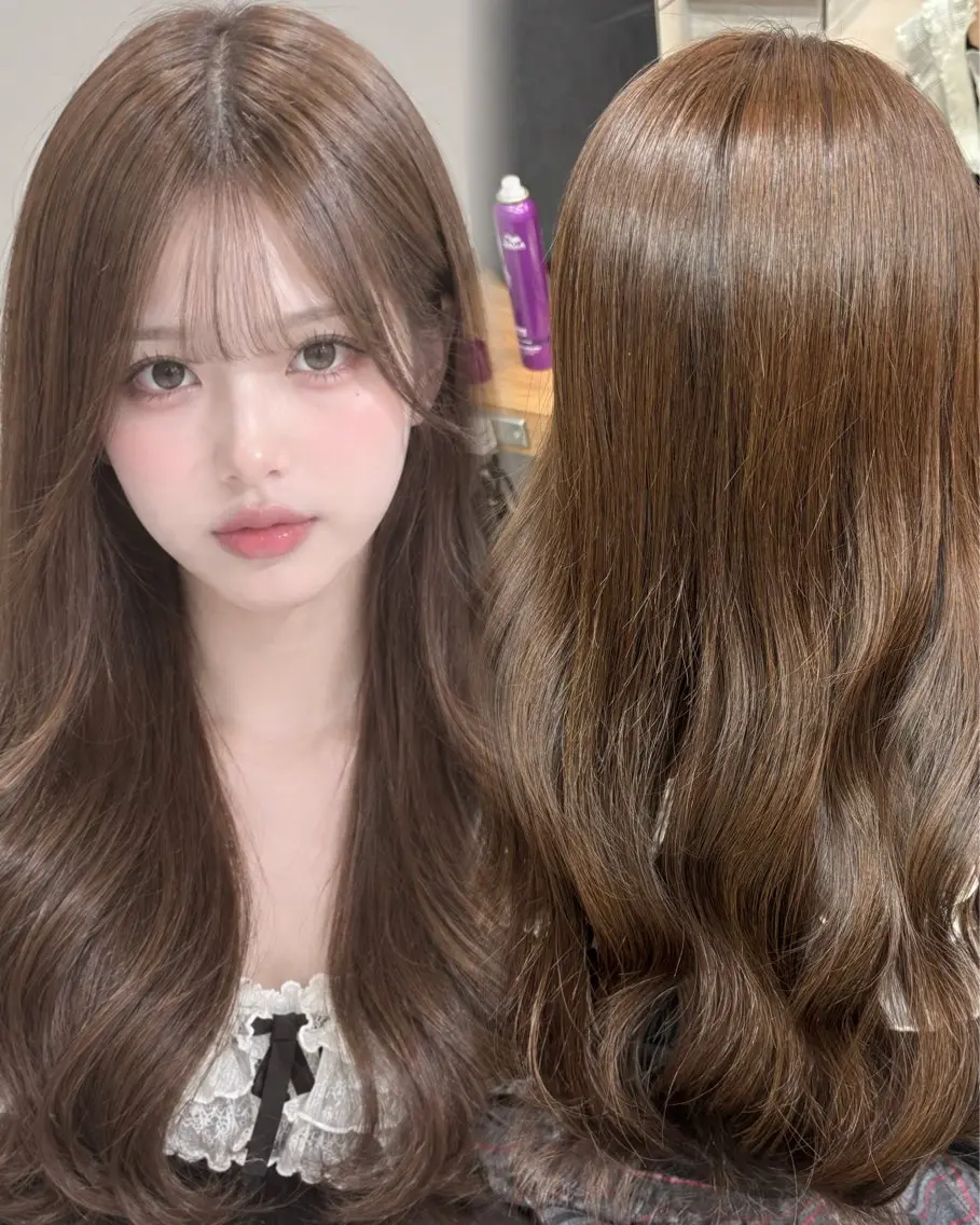 ロング カラー 似合わせカット ヘアカラー 上品♡ブラウン💎 アレンジ🩰Rimiのヘアスタイル